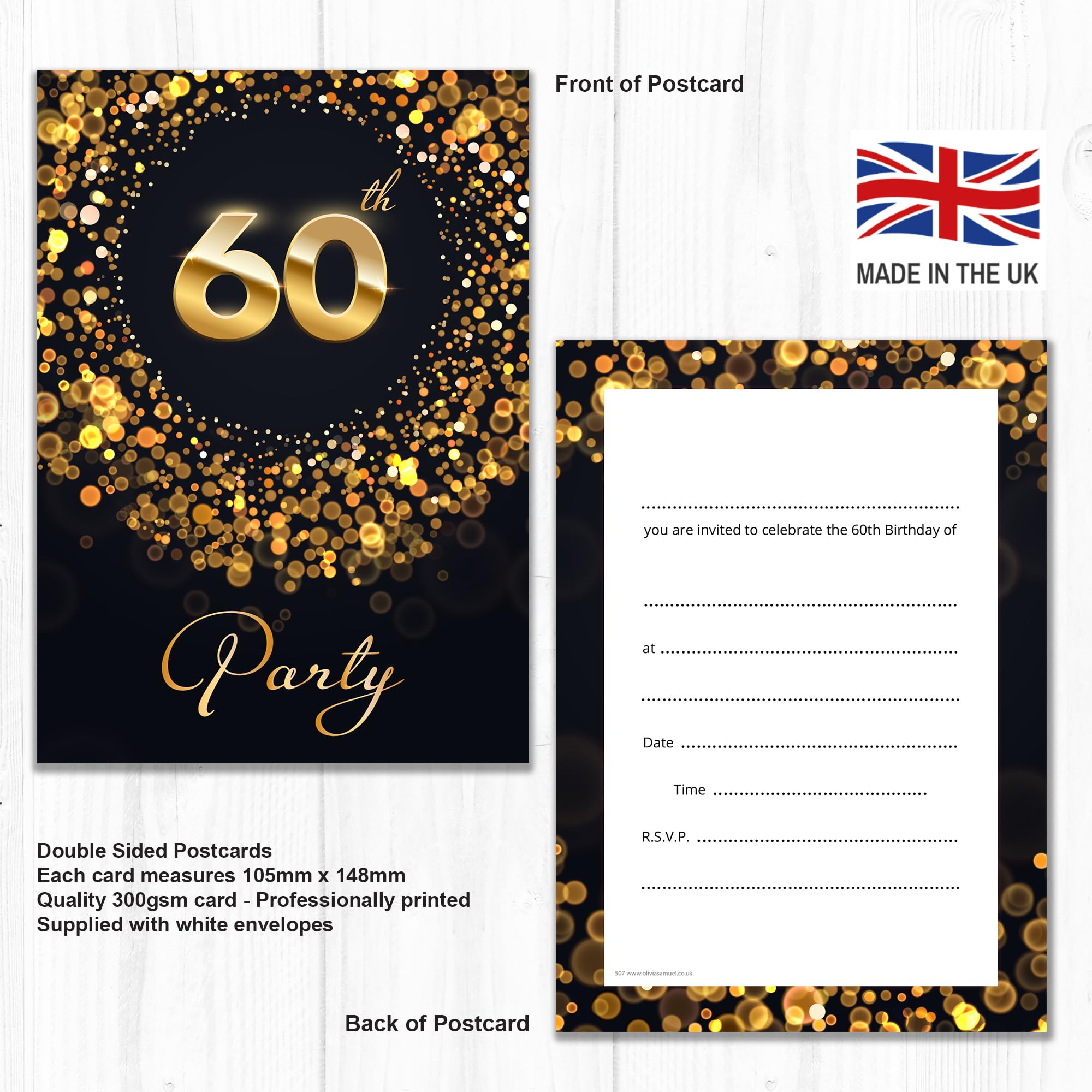 Biglietti Biglietto Auguri Compleanno 60 Anni 3d Pop Up con Busta e