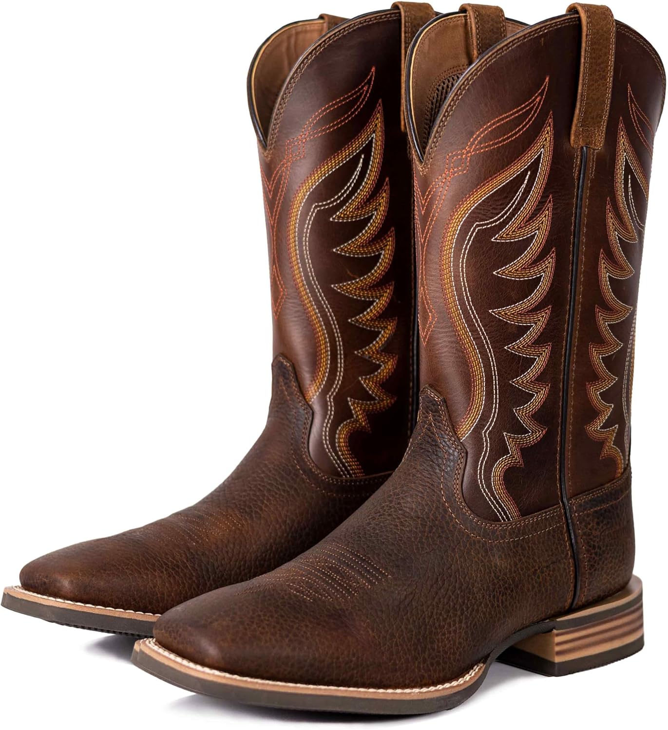 Palitutu Hand Painted Western Cowboy Boots, Full Grain Cowhide Upper & Shaft, 4-Layer Composite Sole(PLT103601)