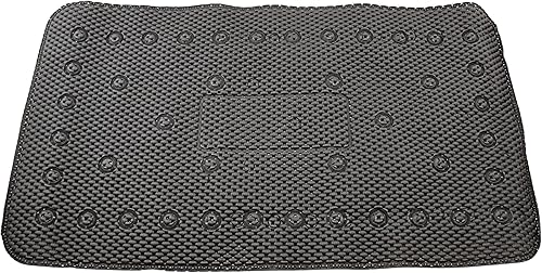 Miniatura 8 de Tapete de baño suave con textura acolchada de gofre, calidad de spa, baño, ducha, bañera y baño, antideslizante, 27.5 x 16 pulgadas, beige