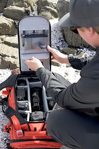 Miniatura 9 de f-stop Ajna - Mochila de cámara de aventura con inserto de engranaje acolchado extraíble para DSLR, al aire libre, viajes, fotografía, Rojo (Magma