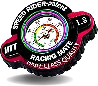 Vista 8 de WhaleFlame - Tapa de radiador de alta presión con medidor de temperatura de 1.8 bar (25.6 psi), monitoreo de temperatura en tiempo real para evitar