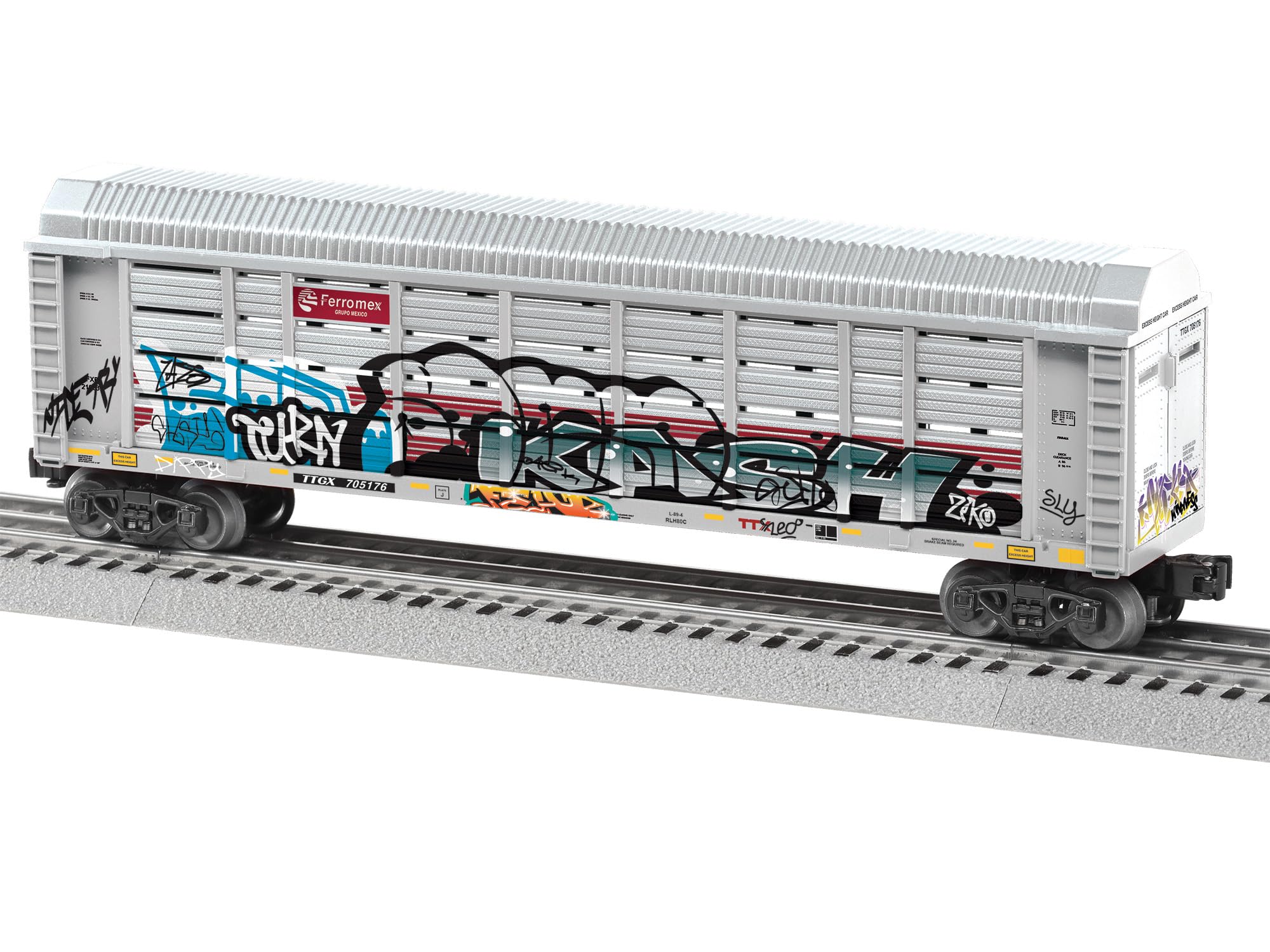 Amazon.com: Lionel Ferromex Graffiti Auto Rack O Gauge Model Train