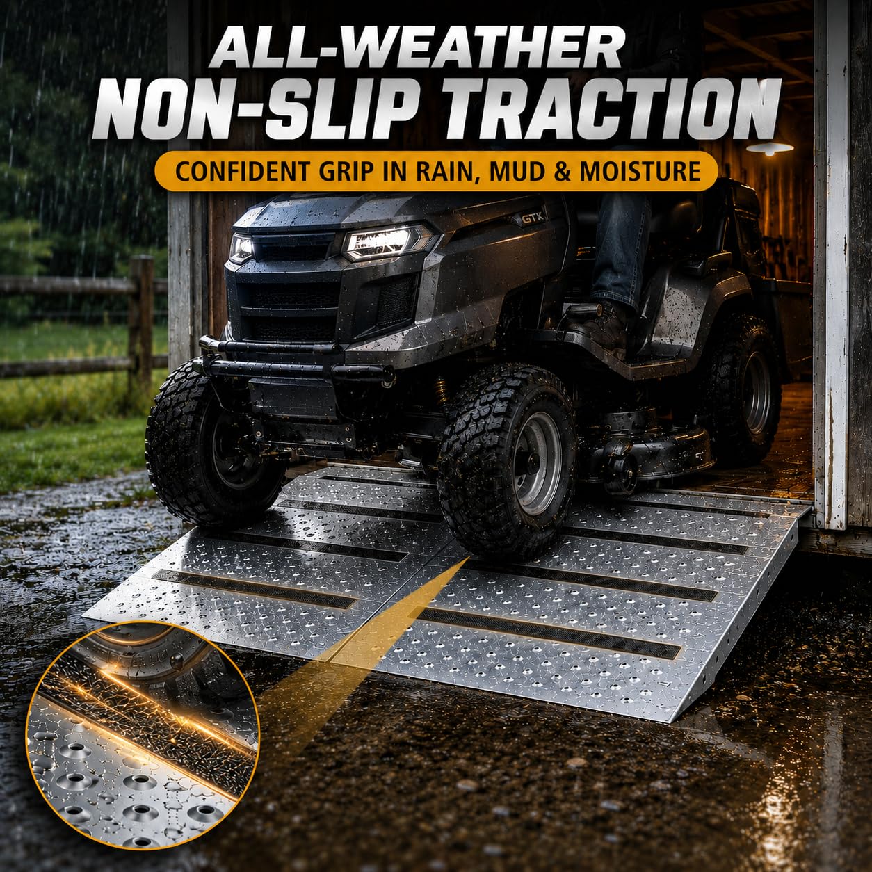 Heavy Duty Shed Ramps - 1500 LBS, Anti-Slip -4