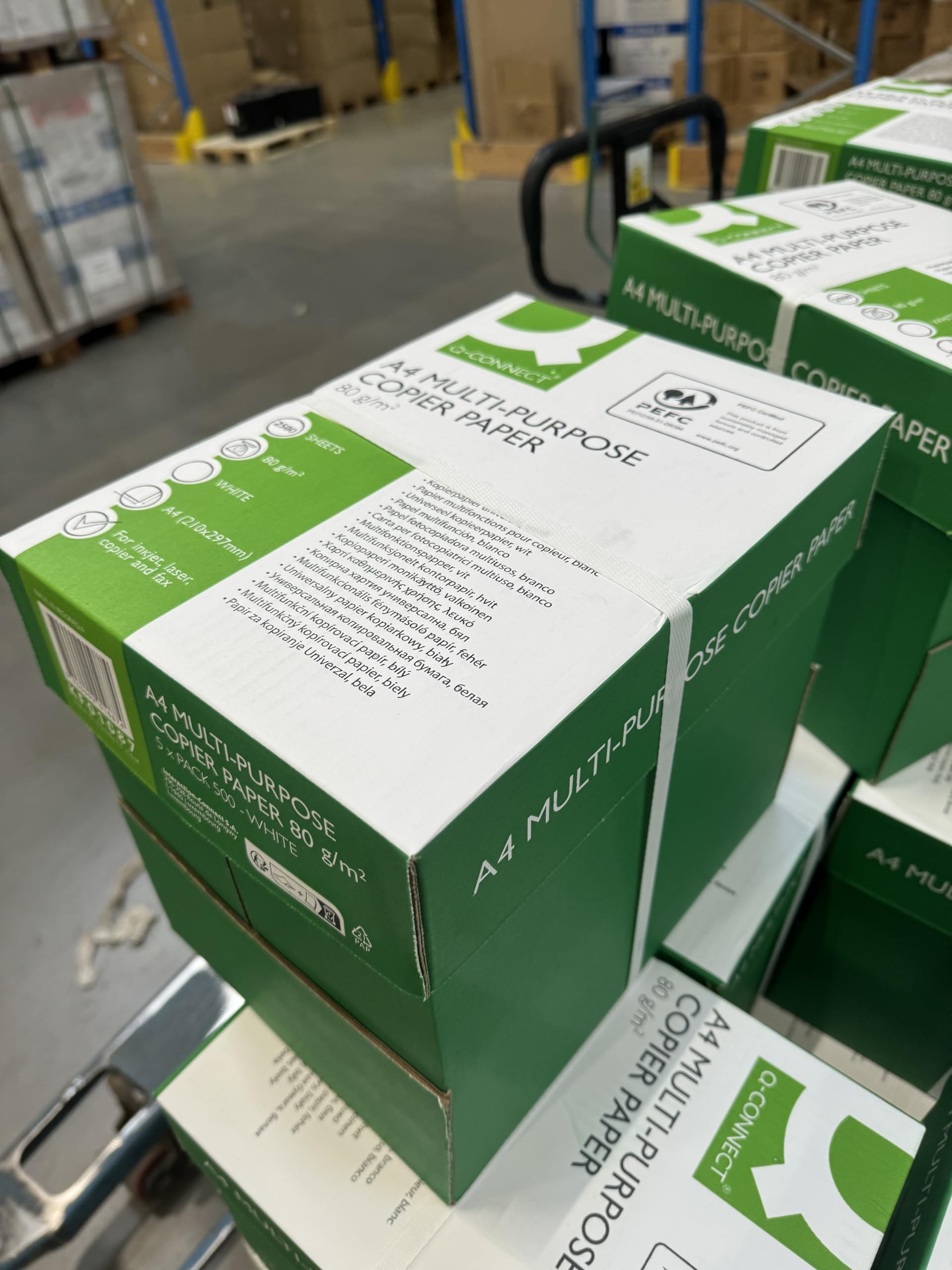 Papel fotocopiadora q-connect din a4 80 gramos paquete 5 x 500 hojas