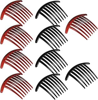 KALLORY 10Pcs Hair Pente Lateral Lateral Pente Twist Pente Pente Twist Francês Pente de Cabelo de Pente de Pente de Pente de Pente para Mulheres Acessórios para Mulheres Acessórios para
