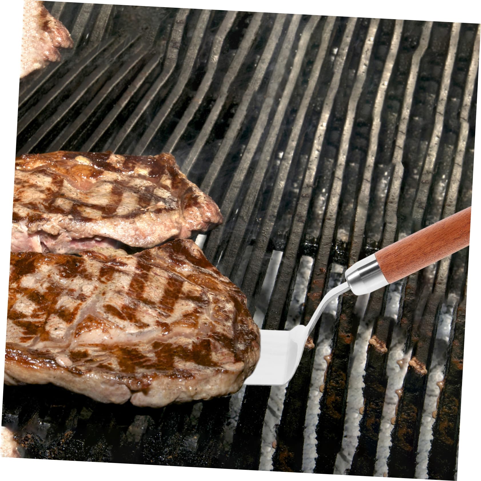 COLLBATH 5stücke Spatula Mit Holzgriff Multifunktionale Küchenhilfe Wenden Von Steak Pfannkuchen Und Pizza Leicht Zu Reinigen Für Täglichen Gebrauch