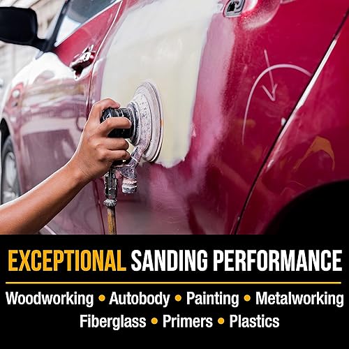 Miniatura 6 de Dura-Gold Discos de lijado en seco o húmedo de 5 pulgadas de 5 pulgadas, grano 600, caja de 50 unidades, discos de papel de lija de alto rendimiento