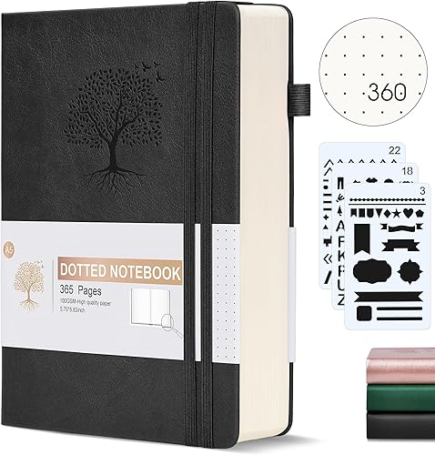 Miniatura 20 de Cuaderno de papel gráfico con espiral, 360 páginas numeradas con cuadrícula, cuadernos encuadernados de papel gráfico grueso de 100 gsm para mujeres