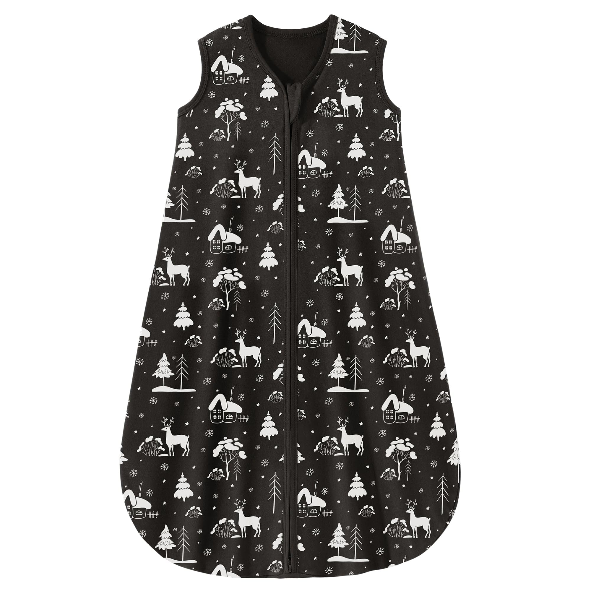 Yoofoss Baby Sleep Sack 0-6 Months 0.5 TOG Baby Wearable Blanket, 100% Organic Cotton Infant Toddler Sleeping Sack 2-Way Zipper Lightweight Sleep Sack, Black Forest