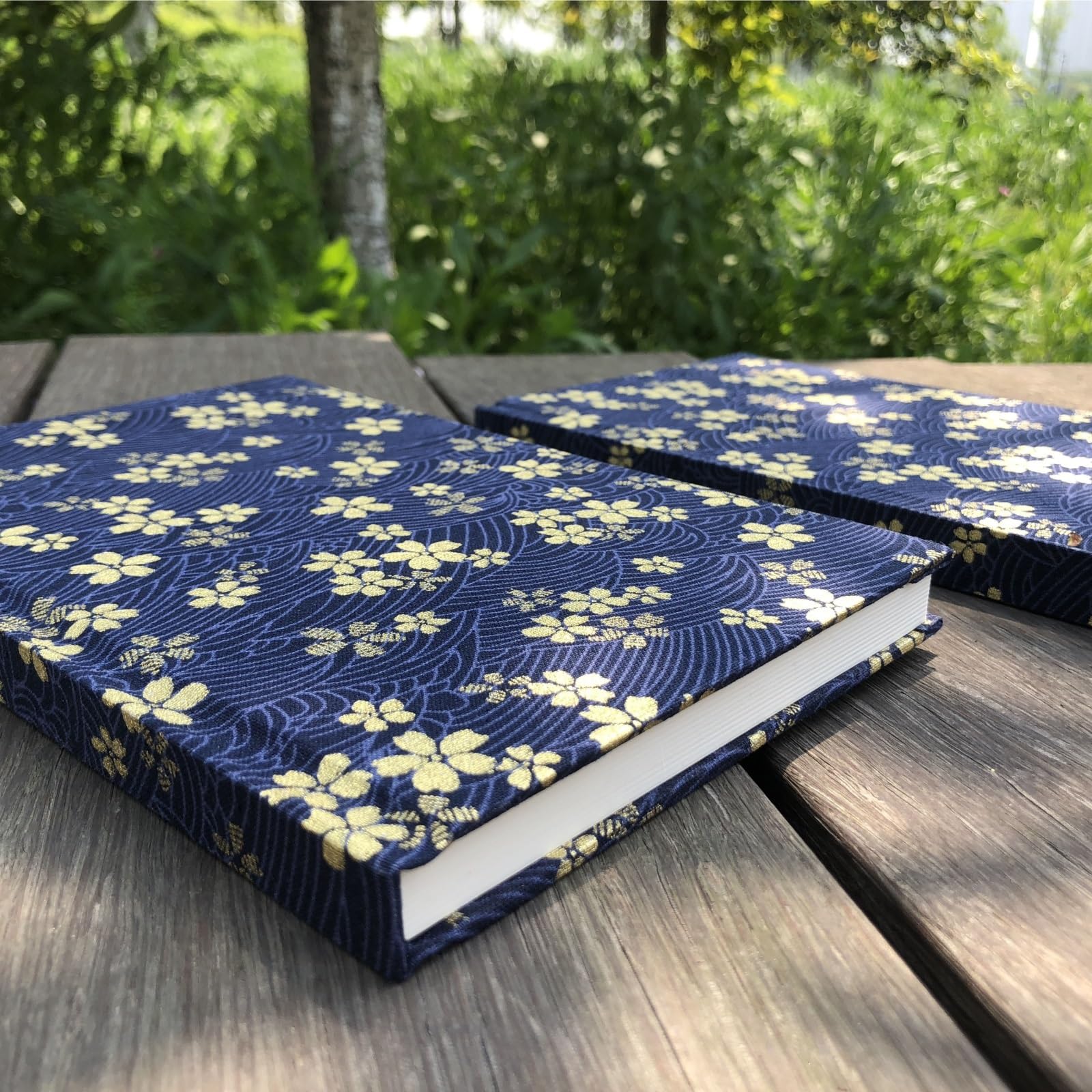 Notatnik, Blok Notatek Ręcznie Robiony Notatnik Z Tkaniny W Złotym Wzorze, Format A5 Zeszyt do Biura i Szkoły(2pieces)
