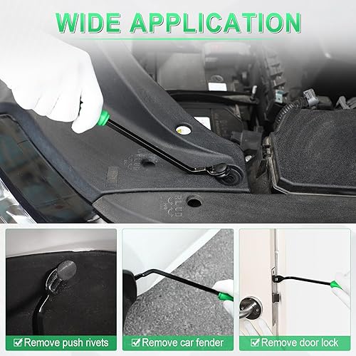 Miniatura 29 de LivTee - Juego de 5 herramientas de extracción de tapicería de automóvil, juego de clips para panel de puerta interior para instalador de audio