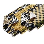 American Greetings Foil Christmas Wrapping Paper Rolls, Metallic Yellow Gold and Black Holiday Gift Wrap (80 sq. ft., 4 Rolls-30 in. x 8 ft., Reversible) Reindeer, Plaid, Deck the Halls, Trees