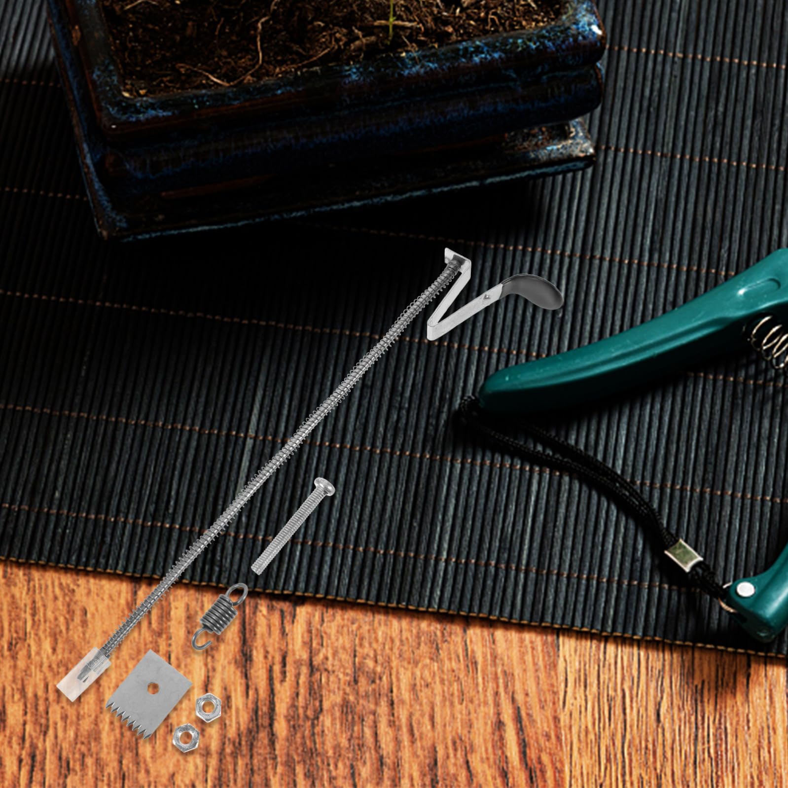 Ricambi Macchina Legatrice Piante Lame e Molle in Acciaio Inox, Set da 10 Pezzi per Legatura Rami in Giardino e Coltivazione