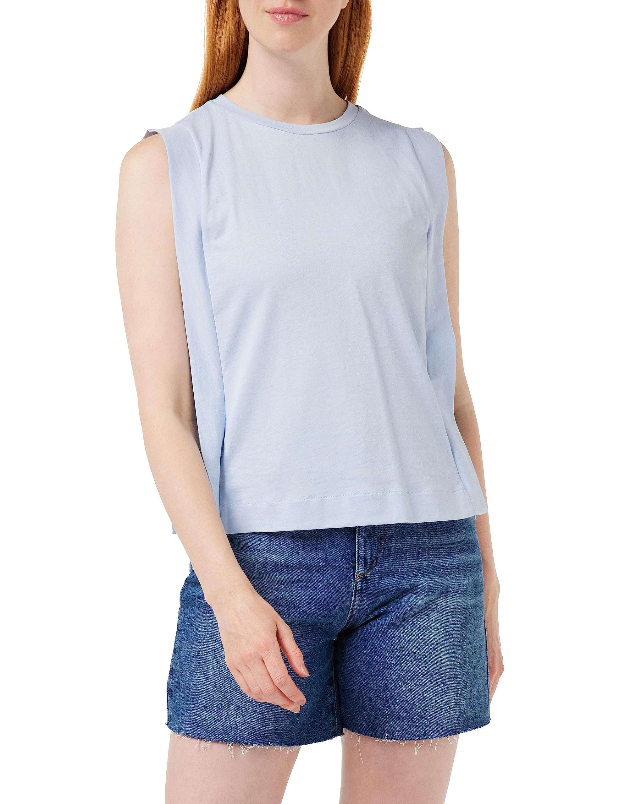 United Colors of Benetton T-Shirt 3096D1049, Light Blue 3L3, XS Woman, Celeste 3l3, XS