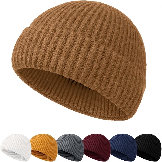 NEOLA Fisherman Beanie Hats for Men Retro Trawler Beanie Skullcap Wool Knitted Beanie Cap for Unisex Gifts