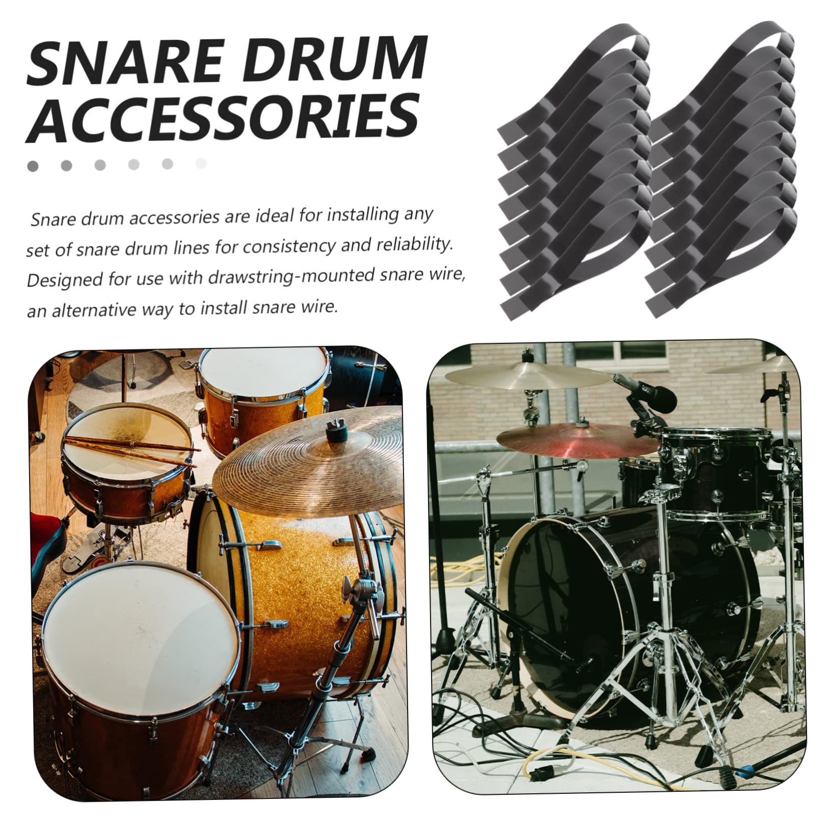 SUPVOX 20pcs Snare Drum Wire Mounting Parts Steel Wire Kit Drum Accessories Easy Installation