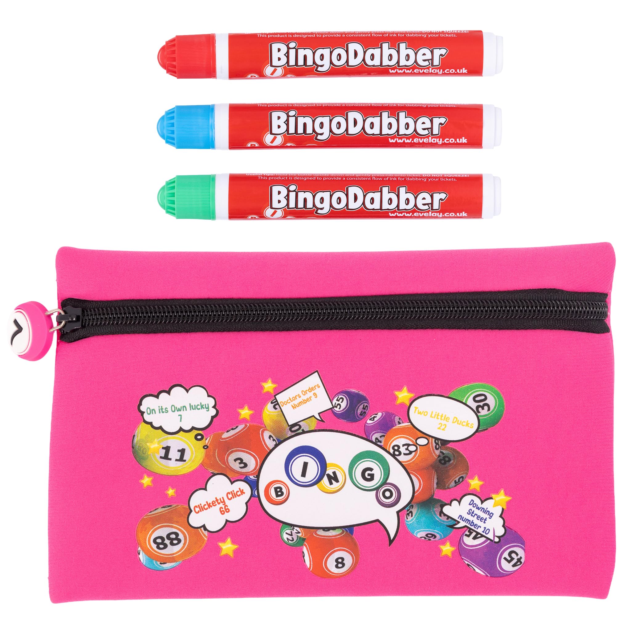 Bingo Dabber Case Holder Gift Set, Cerise