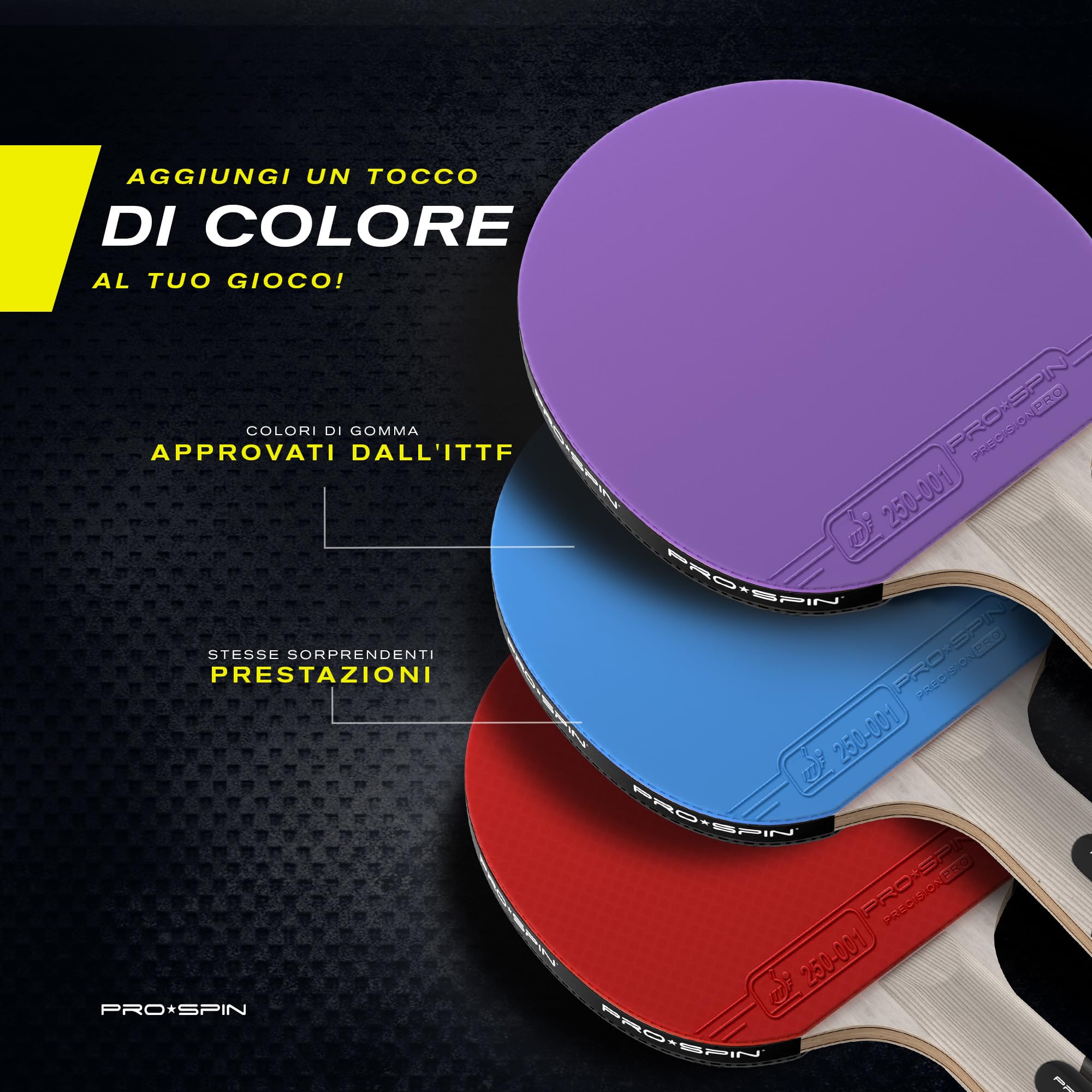 PRO-SPIN Racchetta da Ping Pong – Omologata ITTF in Fibra di Carbonio | Serie Elite a 7 Strati, Gomma Premium, Spugna da 2 mm e Custodia Protettiva