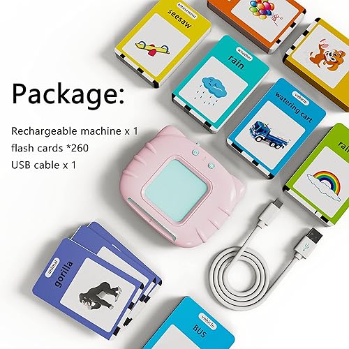 Miniatura 6 de Lapare - Juguete de aprendizaje audible con música para niños de 1 a 5 años, 520 palabras visuales, tarjetas didácticas que hablan, para que las