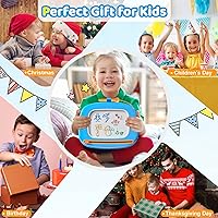 Vista 7 de Kikidex Tablero magnético de dibujo, juguetes para niñas pequeñas para niñas de 1 a 2 años, almohadilla de tablero de garabatos, juguetes educativos