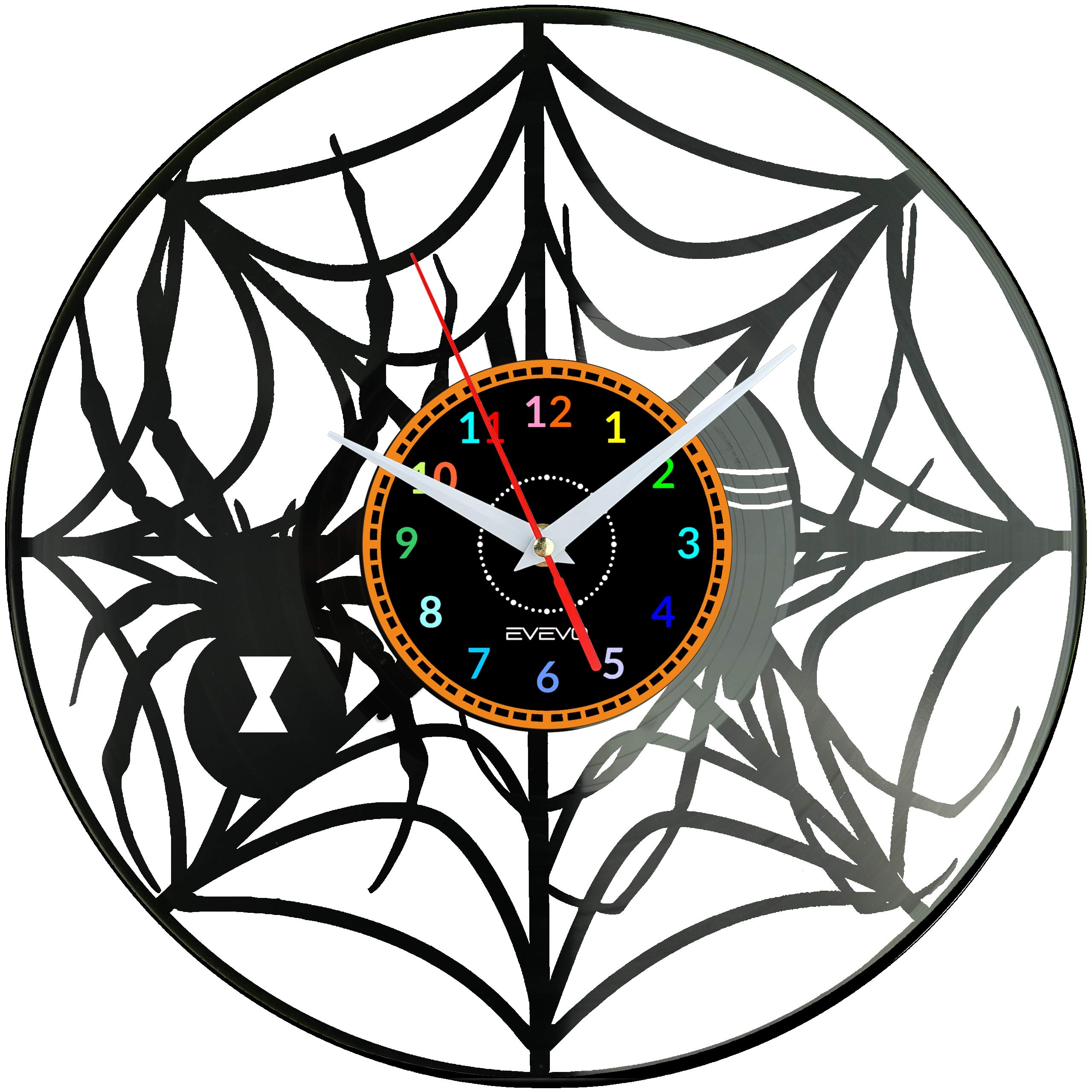 Horloge araignée en vinyle pour salon moderne et original