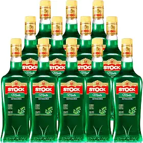 Licor Creme de Menta Stock 720ml 12 Unidades