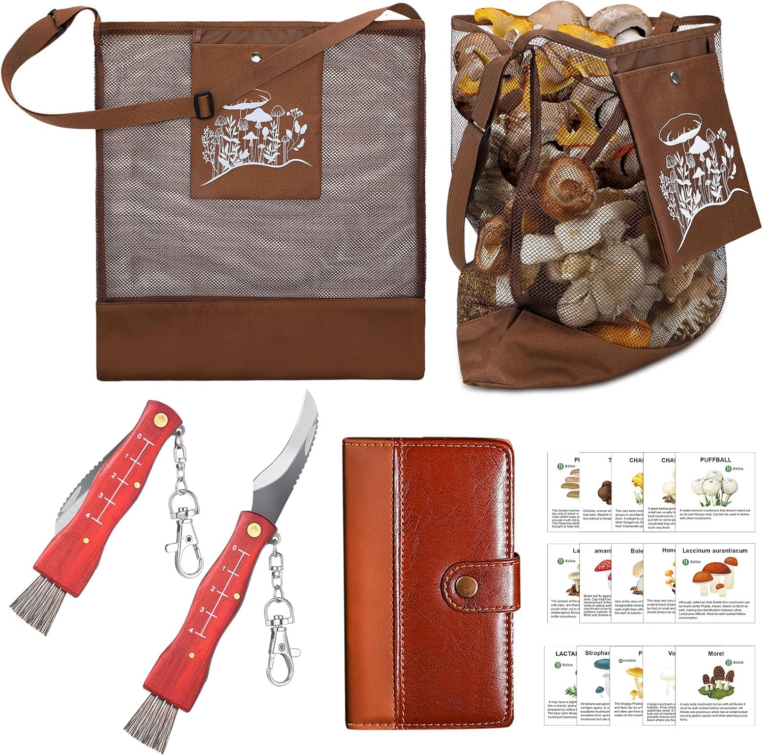 18 Pcs Mushroom Foraging Kit Includes Mushroom Foraging Bag