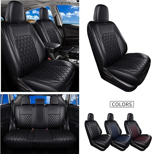 Miniatura 5 de Huidasource Fundas de asiento de automóvil para Toyota RAV4, cobertura completa, impermeables, de cuero, juego completo para Toyota Rav4 XLE LE XLE