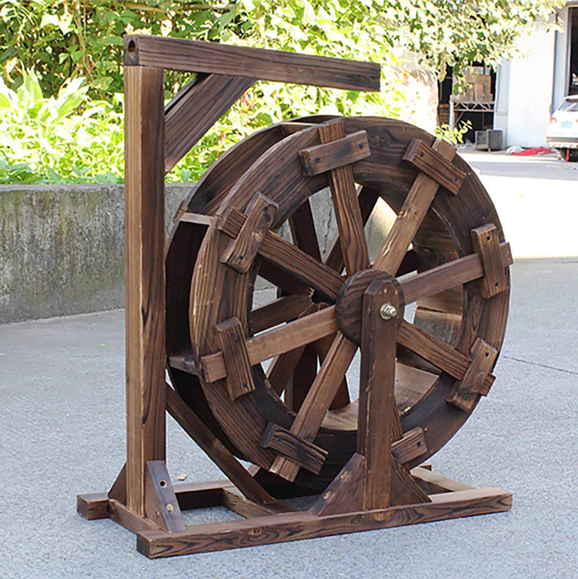 Amazon.com: Water Wheel Fountain, Outdoor waterwheel, running