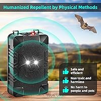 Vista 5 de 2 Pcs Under Hood Rodent Repeller with Strobe Light & 3 Power Supply Methods, Professional Ultrasonic Mouse Repellent Rat Squirrel Deterrent for 12V