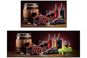 Red Wine Kitchen Rug 2 Piece Set: The Perfect Addition to Your Kitchen Decor