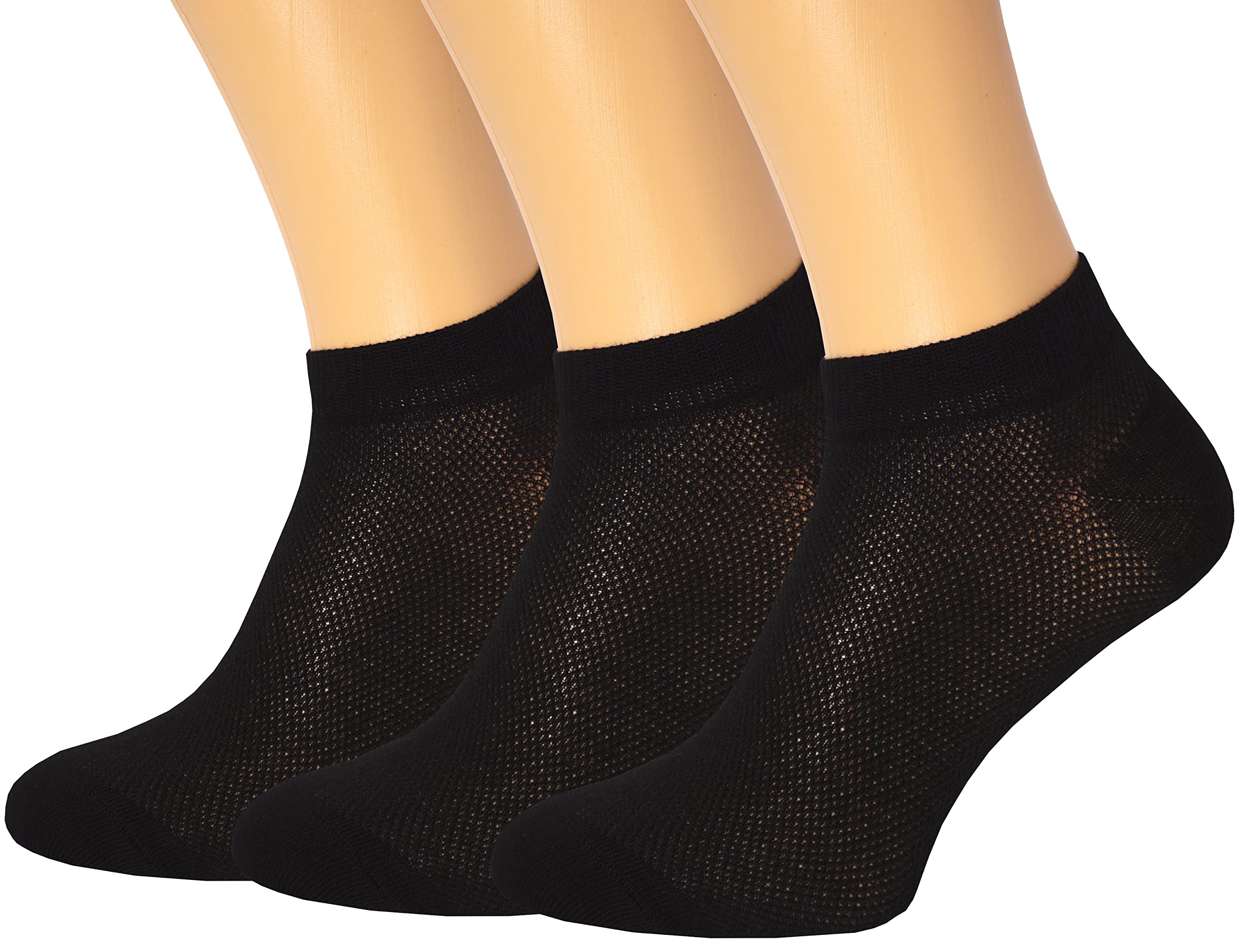 3 Pack Unisex Ultra Thin Breathable Dry Fit Low Cut Running Ankle Socks black white grey color