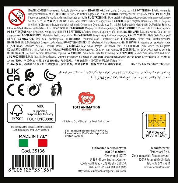Clementoni- One Piece Piece-500 Pezzi Adulti, Puzzle Anime, Made in Italy, Multicolore, 35136 - 3
