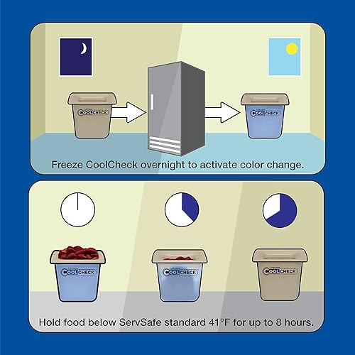 Miniatura 10 de Carlisle Coldmaster CoolCheck contenedor de alimentos refrigerante que cambia de color Talla full Blanco 1