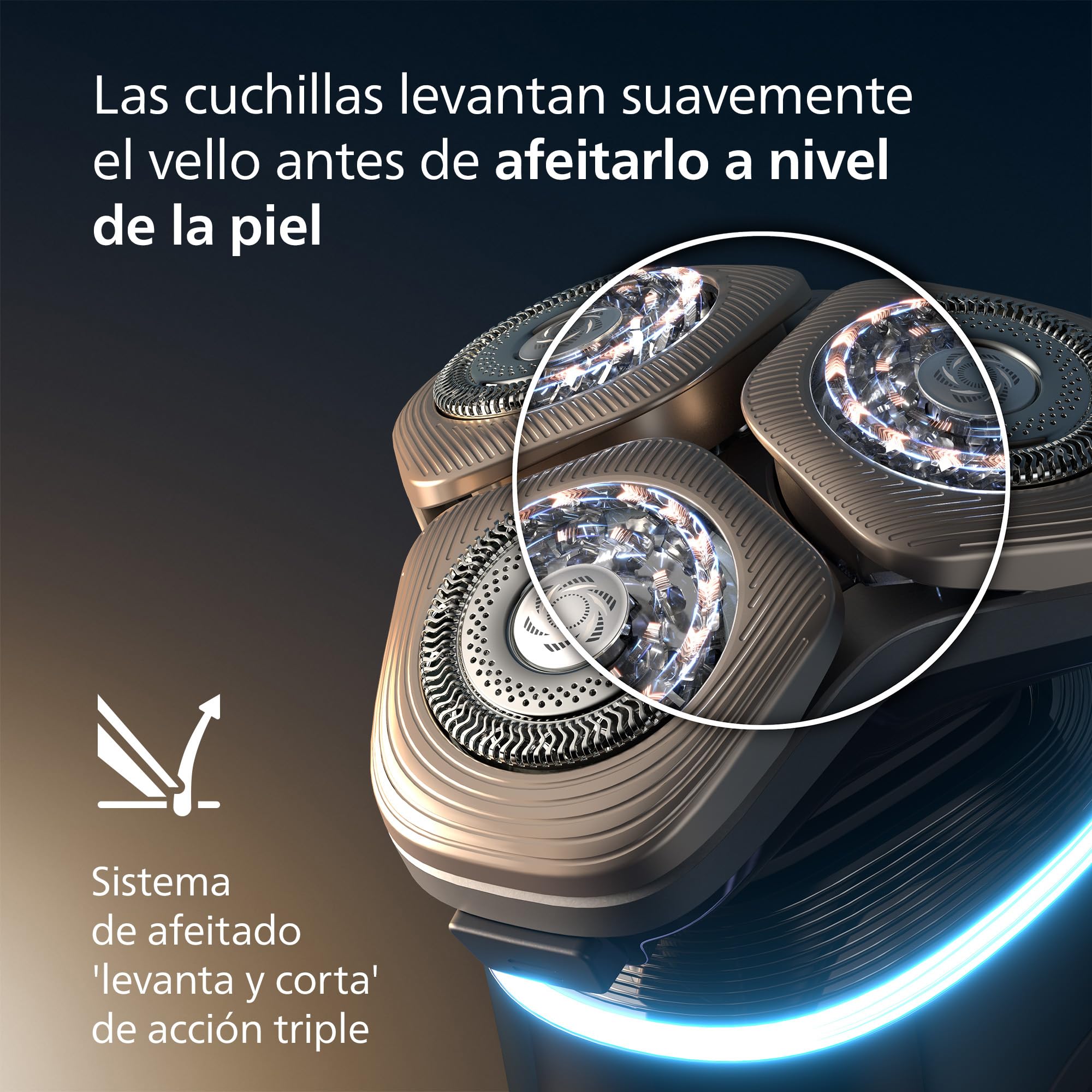 Philips i9000 Prestige Ultra, Afeitadora Eléctrica Hombre, Máquina de Afeitar Barba en Seco y Mojado, Tecnología SkinIQ Pro, Base de Carga, Recargable, Estuche Premium, Centro de limpieza, XP9405/31