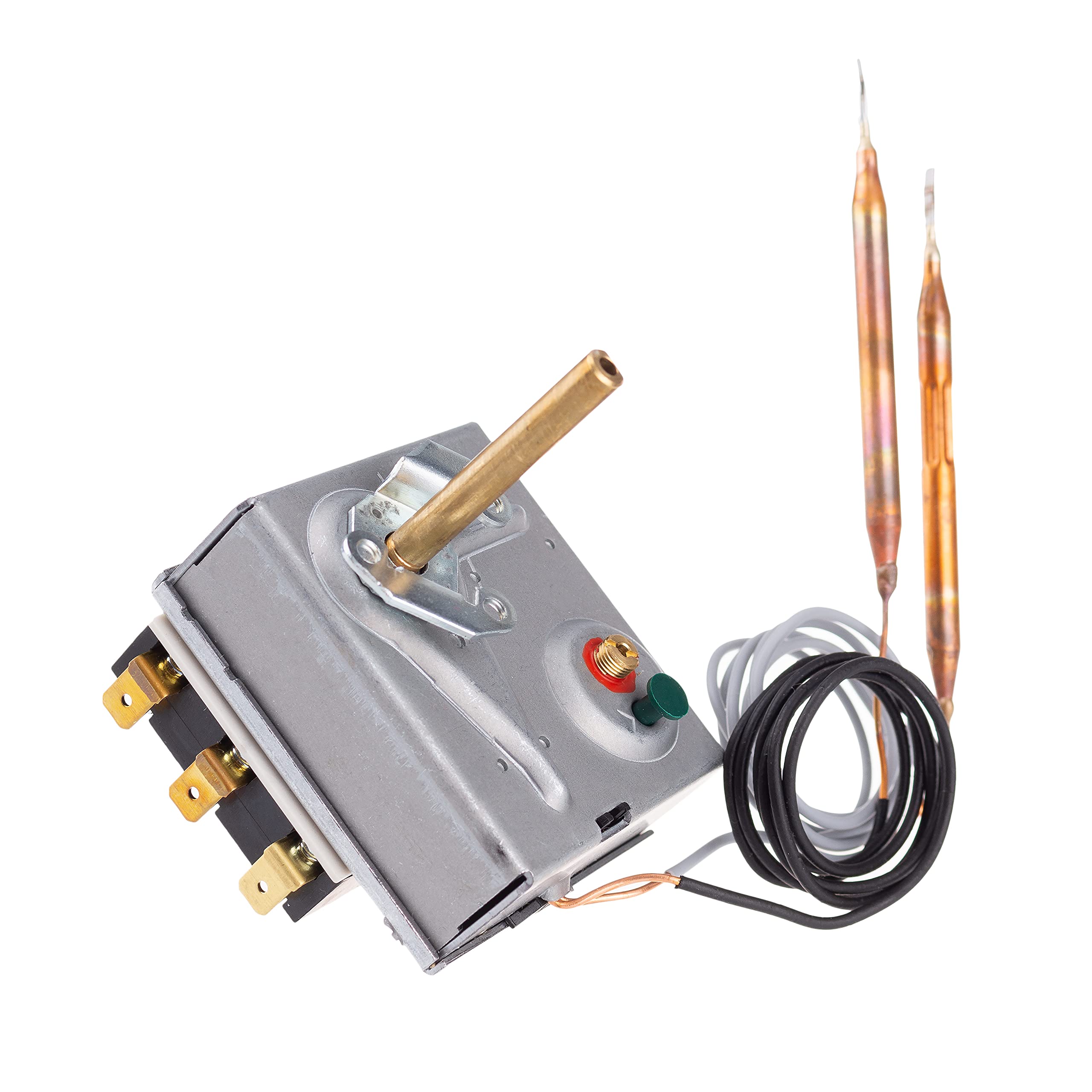 Termostato combinado con fusible térmico tipo RAC, reinicio manual, termostato trifásico 20/3,3 A/400 V (30-85 °C/conector Fast ON)