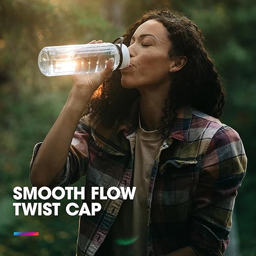 Miniatura 10 de HydraPak RECON - Botella de agua de plástico 50% reciclado, respetuosa con el medio ambiente y sin BPA, tapa giratoria de flujo suave, fácil de