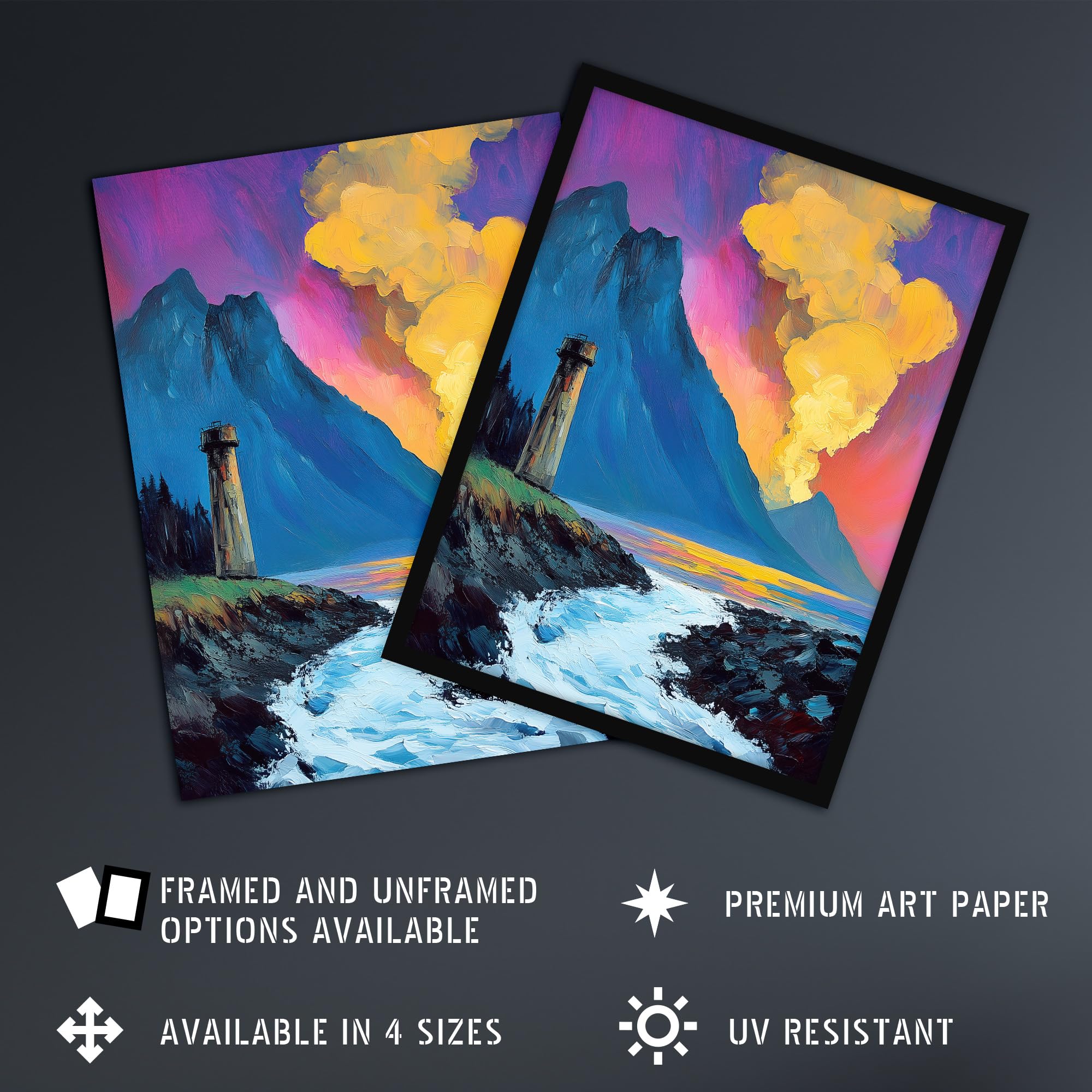 Amazon.com: Artery8 Lighthouse by Volcano Iceland Coastal