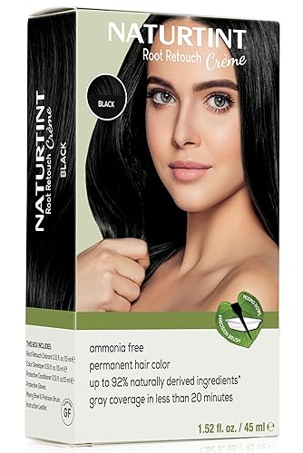 Naturtint Root Retouch Crème - Color permanente para el cabello sin PPD negro