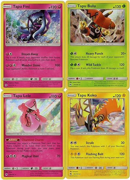 Amazon Co Jp ポケモン レジェンダリーセット タプブ タプコ タプル タプフィン サンムーンロストサンダー カード4枚セット ホビー 通販