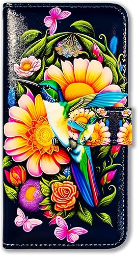 Miniatura 6 de Funda para Oneplus Nord N30 5G, colibrí Mariposa Flores Funda de cuero con tapa para teléfono con ranura para tarjeta Soporte Soporte para OnePlus
