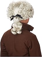 Vista 4 de Peluca infantil de hombre colonial