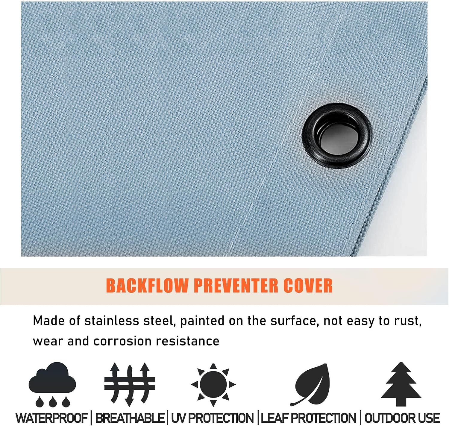 SOKINGCOVER Backflow Insulation Cover Backflow Preventer Cover 16" W x 20" H with EVA Thickened Cotton Preventers Insulated Pouch for Winter Backflow Freeze Protection Faucet (Gray)