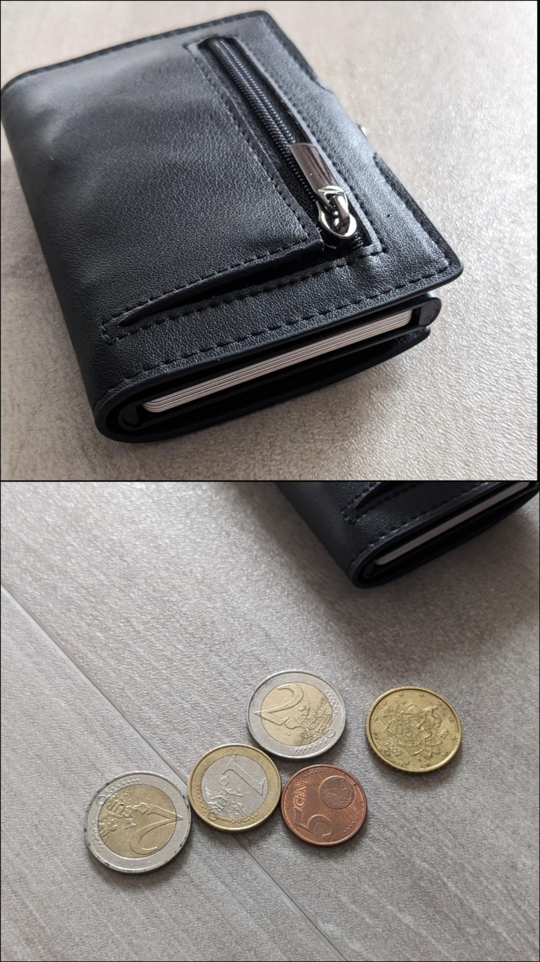 VGOL Münzgeldbörse Vintage Style - Faltbare PU Geldbörse Für Outdoor & EDC