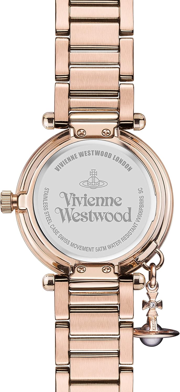 Vivienne Westwood Mother Orb Ladies Quartz Watch with Brown MOP Dial Rose Gold Stainless Steel Bracelet VV006PBRRS Vivienne Westwood Mother Orb Ladies Quartz Watch with Brown MOP Dial Rose Gold Stainless Steel Bracelet VV006PBRRS