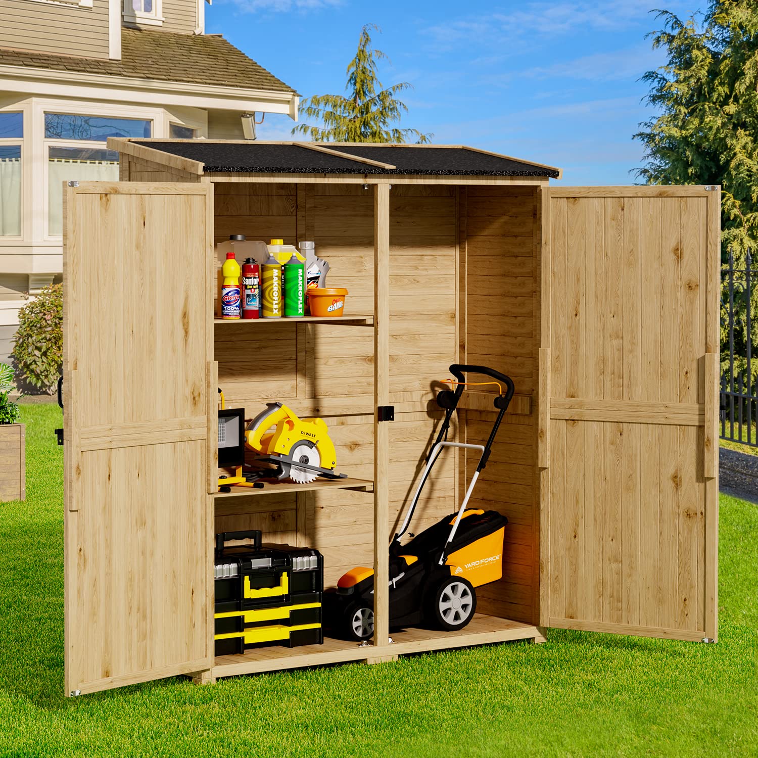Buy Gizoon Outdoor Storage with Waterproof Roof, Double