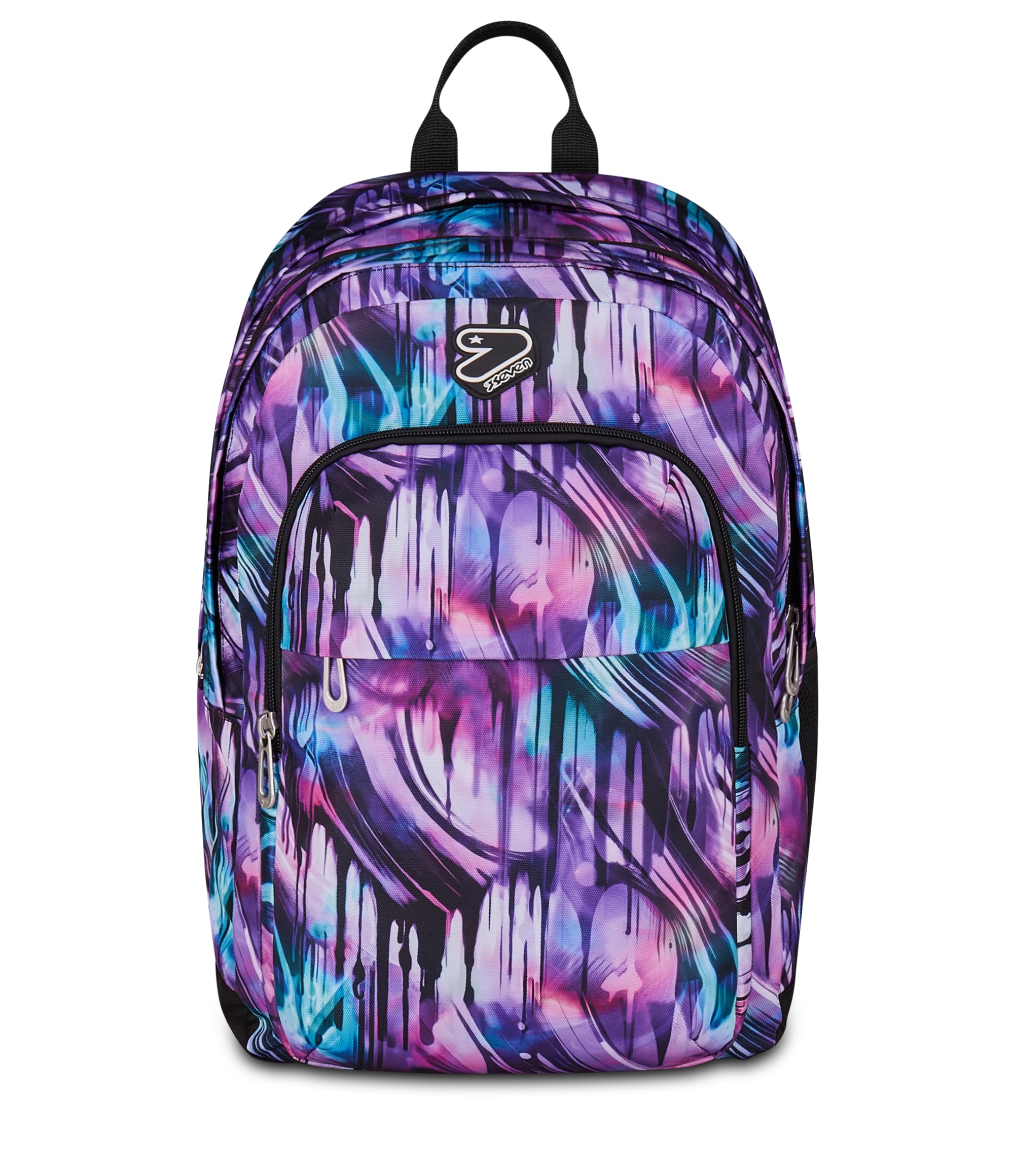 Seven Zaino Scuola The Double Pro XXL Detach, Viola, 34 L, Doppio Scomparto, Cuffie wireless incluse, Zaino Staccabile e reversibile, Tasca porta pc, Tasche multiuso, Scuola media e superiore, Ragazza