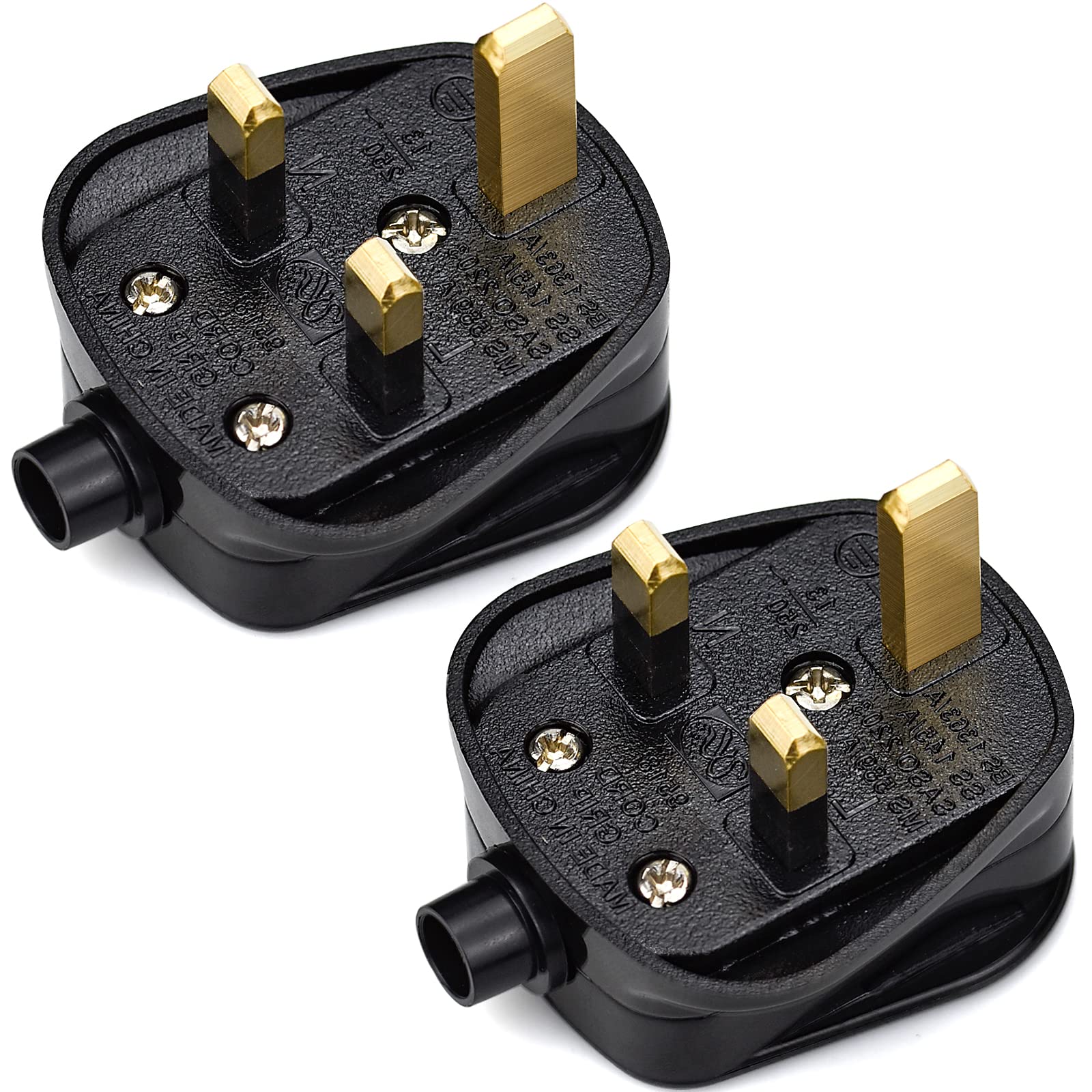 Buy UK 13 A Fused Mains Plugs 3 pin Plug 250V Safety Plug with Cord