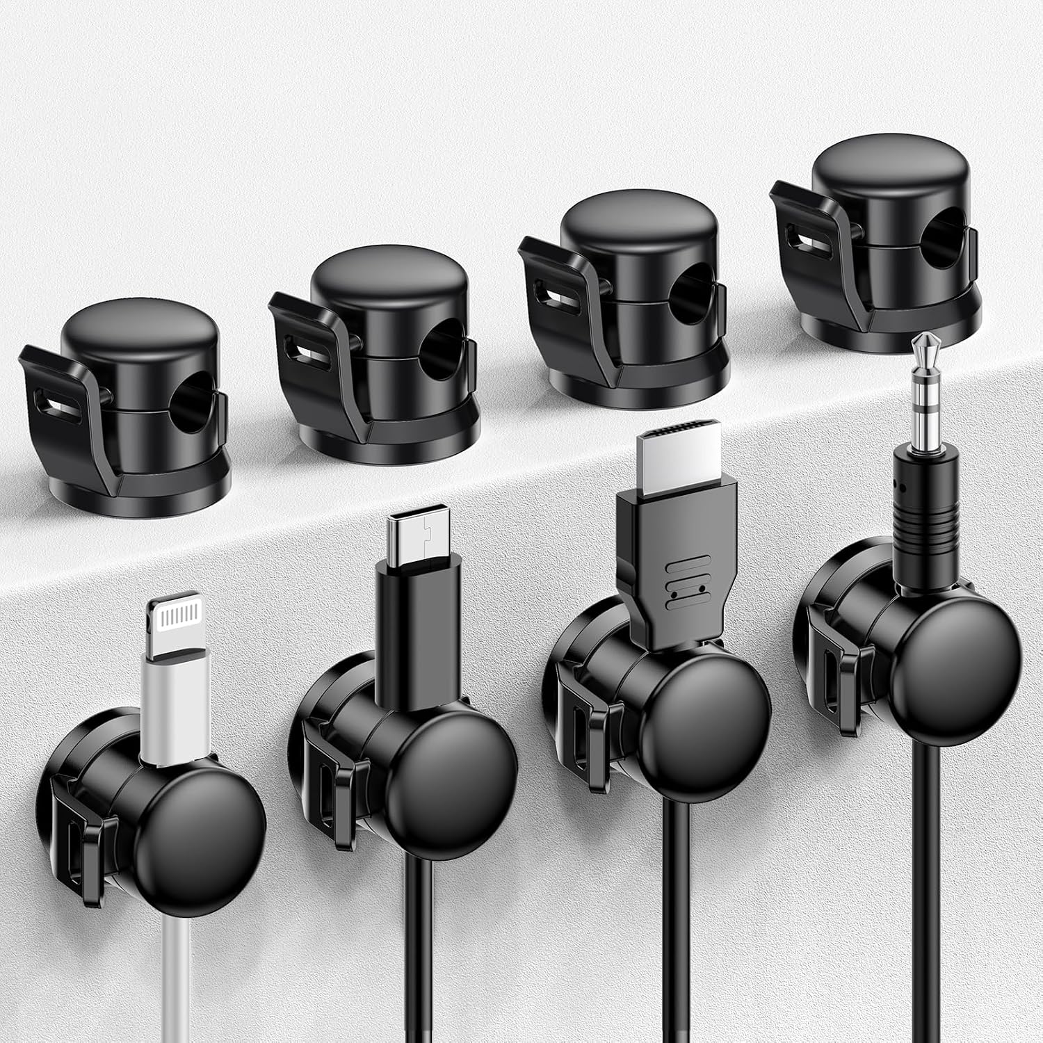 8 Stück Magnetische Kabelclips Mit Verstärktem Kleber - Kabelmanagement Für Schreibtisch, Büro & Zuhause, Vielseitig Einsetzbar