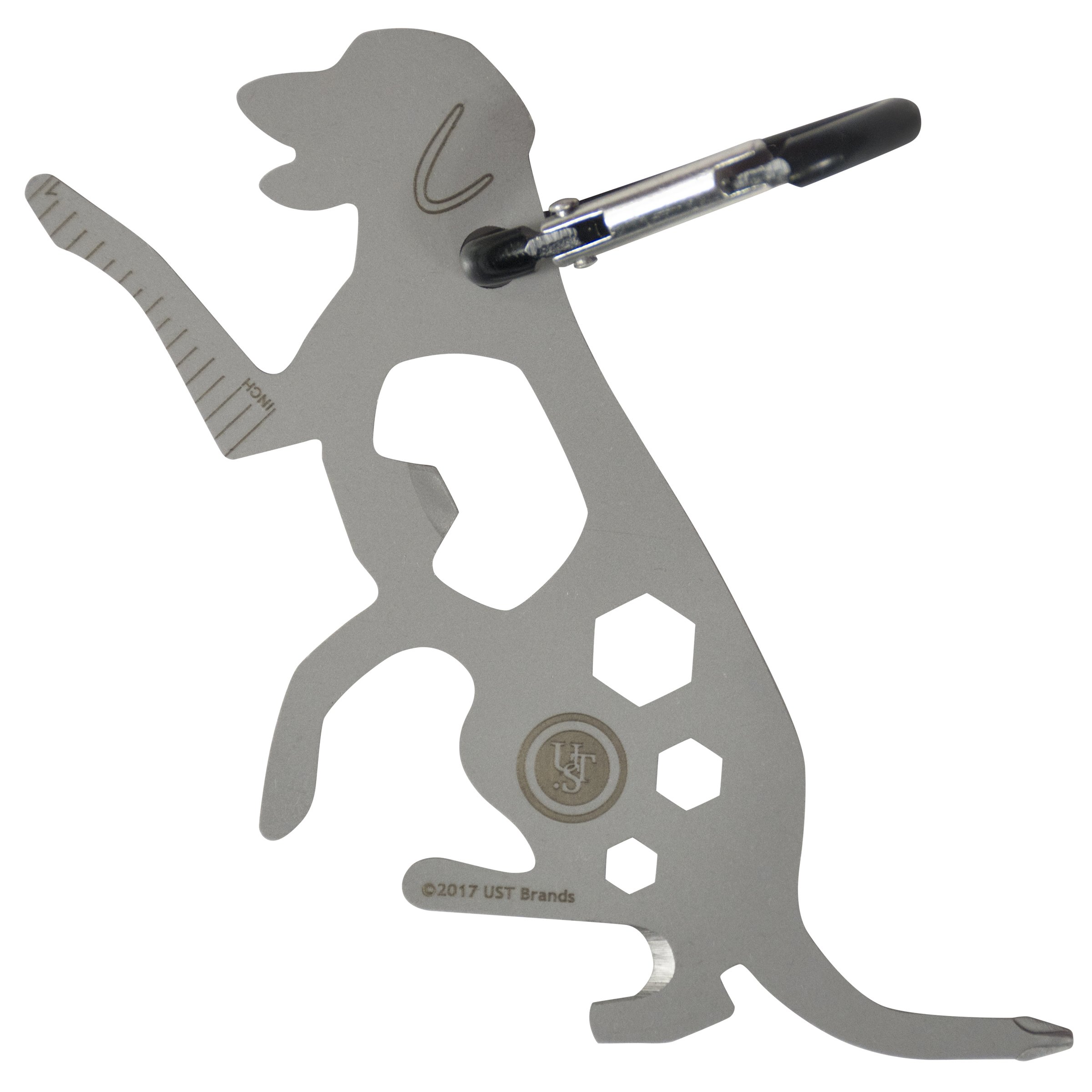 UST Tool-a-Long Multi-Tool Carabiners with Durable, Compact Stainless Steel Construction for Hiking, Kayaking, Camping, Travel and Outdoor Survival